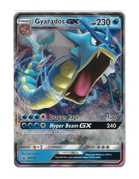 Pokémon Hidden Fates Black Star Promo Gyarados GX HOLO SM212