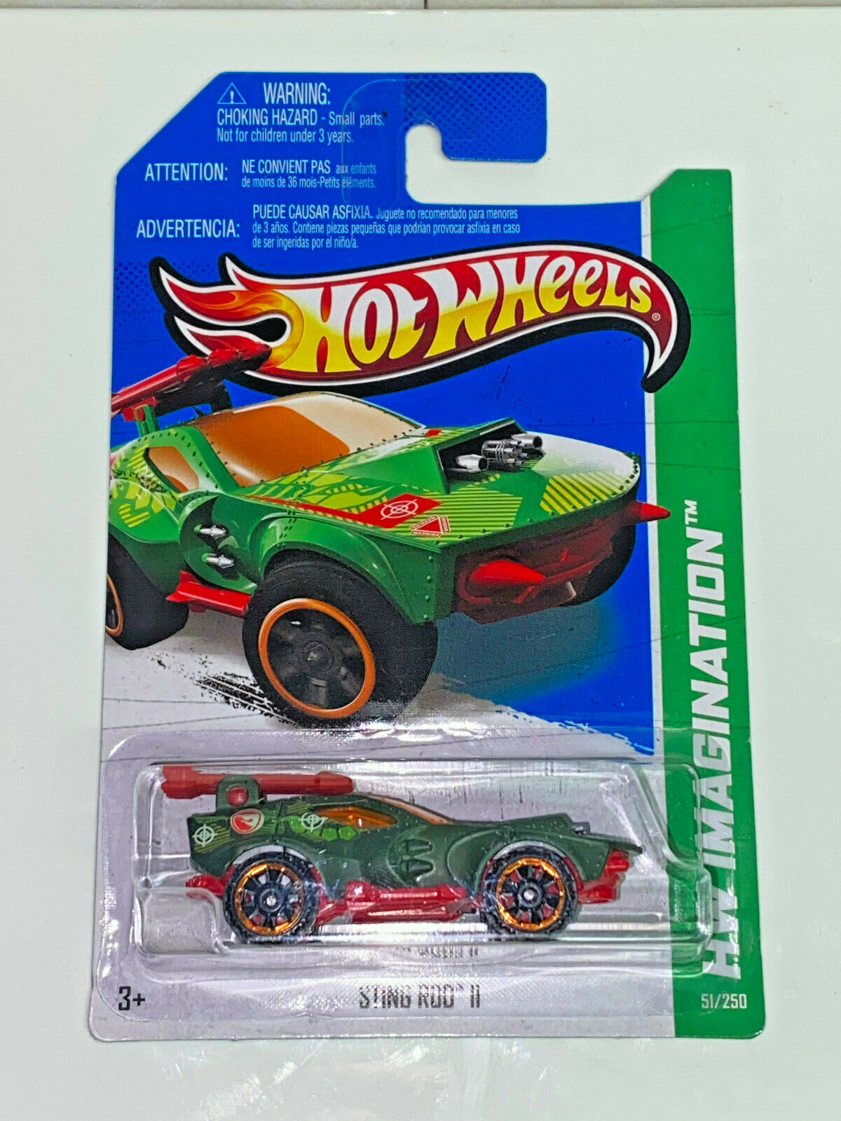 2013 Hot Wheels Treasure Hunts HW Imagination Sting Rod II International Card