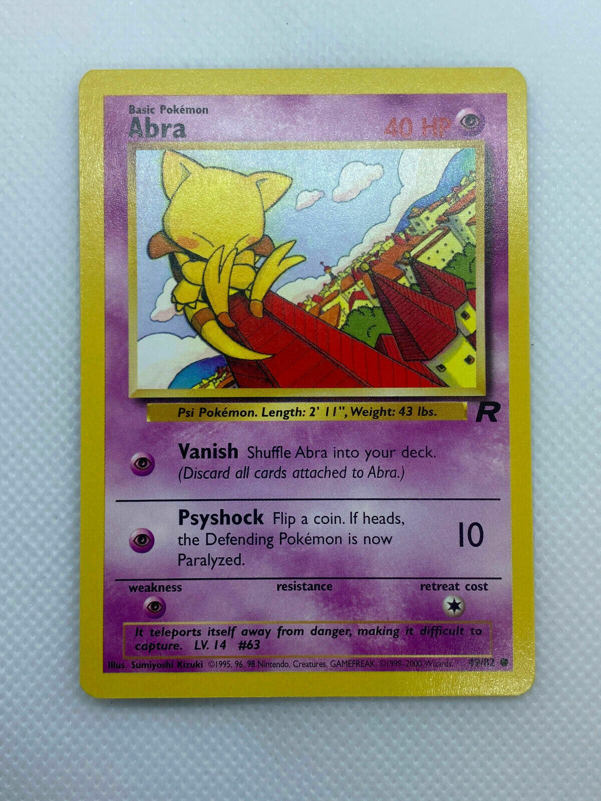 Pokémon Abra Team Rocket Series Common NM Condition 49/82