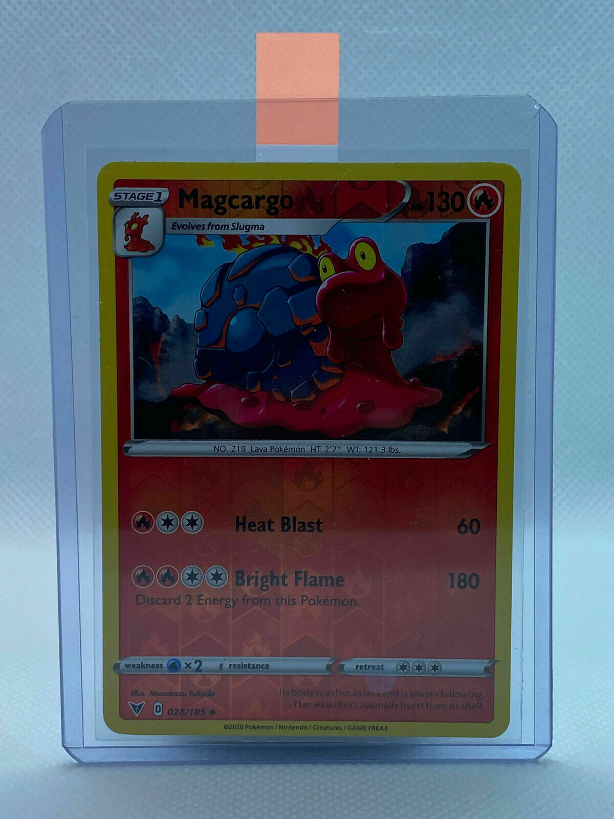 Pokémon Sword & Shield Vivid Voltage Magcargo Reverse HOLO Uncommon #028/185 NM