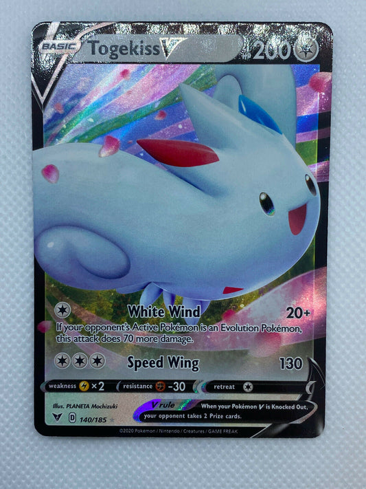 Pokémon Sword & Shield Vivid Voltage Togekiss V HOLO Rare #140/185 NM