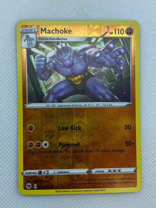 Pokémon Champion's Path Machoke Reverse HOLO Rare #025/073 NM FRESH PULL