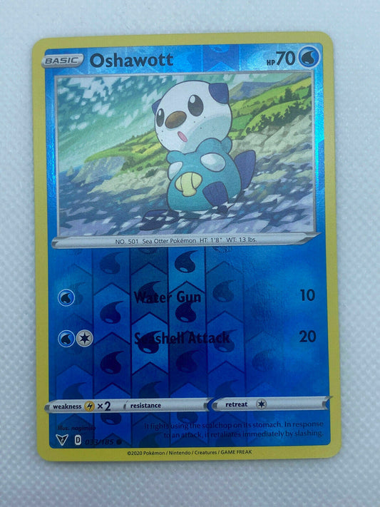 Pokémon Sword & Shield Vivid Voltage Oshawott Reverse HOLO Common #033/185 NM