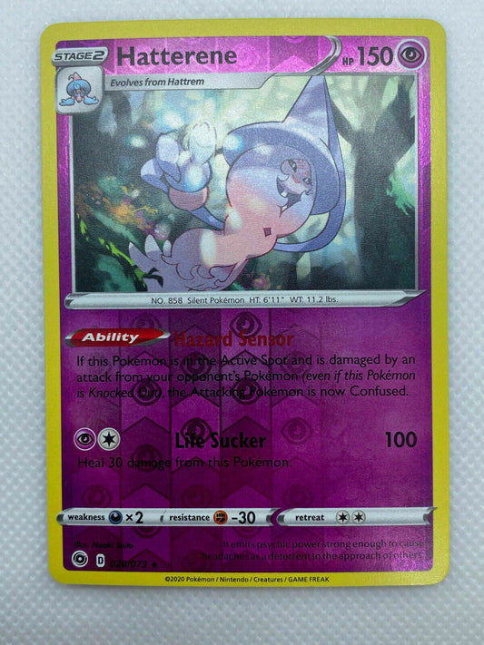 Pokémon Champion's Path Hatterene Reverse HOLO Rare #20/73 NM FRESH PULL