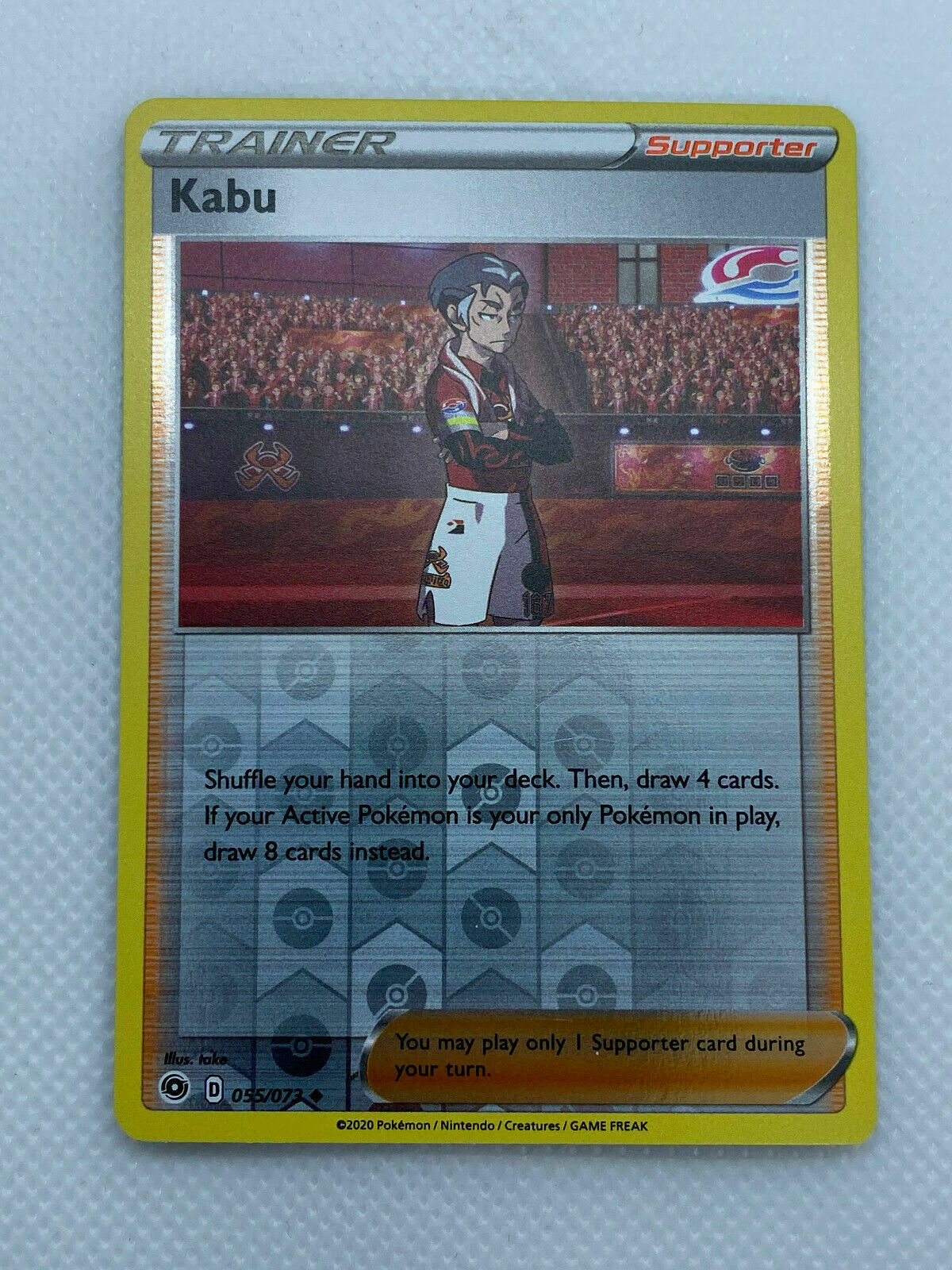 Pokémon Champion's Path Trainer Reverse HOLO Uncommon Kabu #055/073 NM