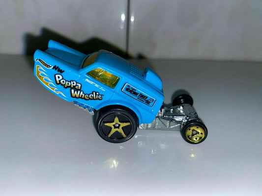 RARE 2013 Hot Wheels Blue Poppa Wheelie Loose