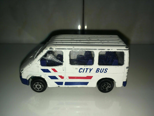 RARE VINTAGE 1988 Majorette N.243 FORD TRANSIT CITY BUS Made in France