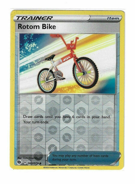 Pokémon Champion's Path Trainer Rotom Bike Reverse HOLO Uncommon #63/73