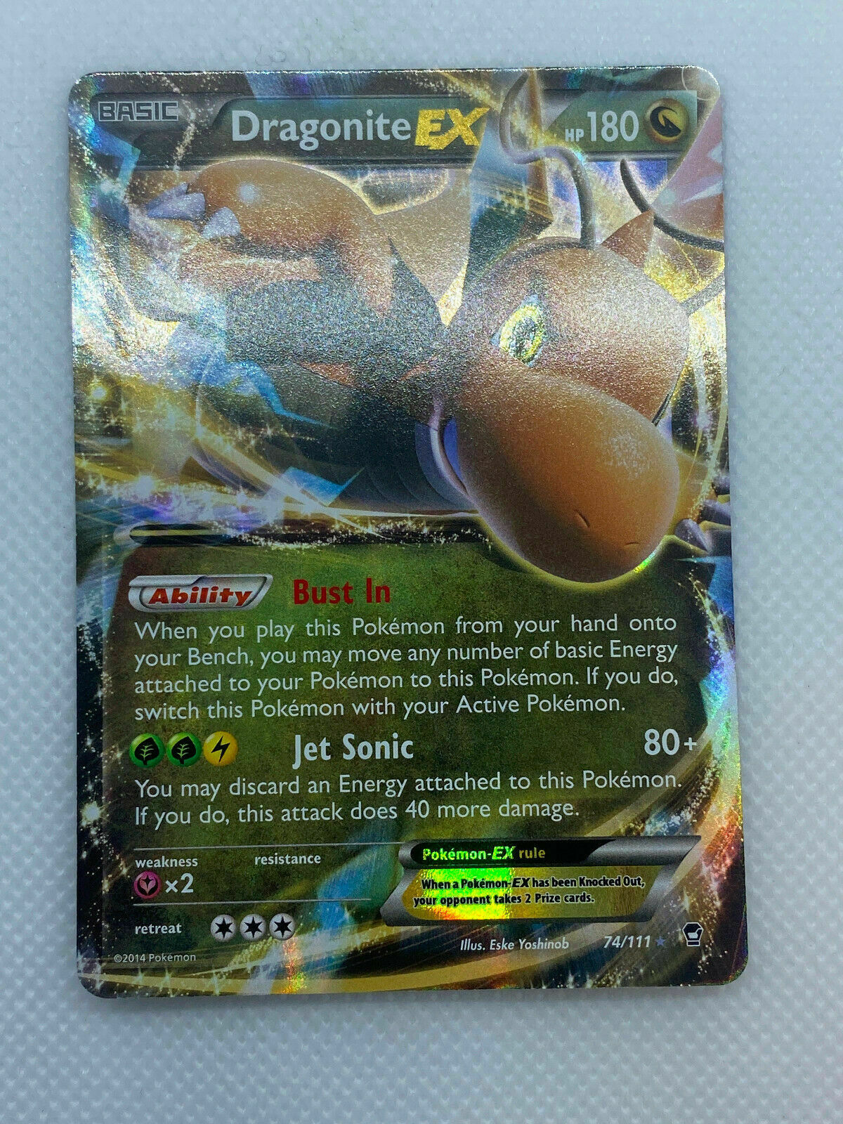 Pokémon XY Furious Fists Dragonite EX 74/111 LP