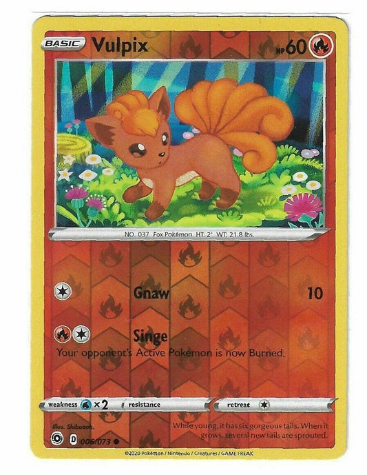 Pokémon Champion's Path Vulpix Reverse HOLO Common #43/73 NM FRESH PULL