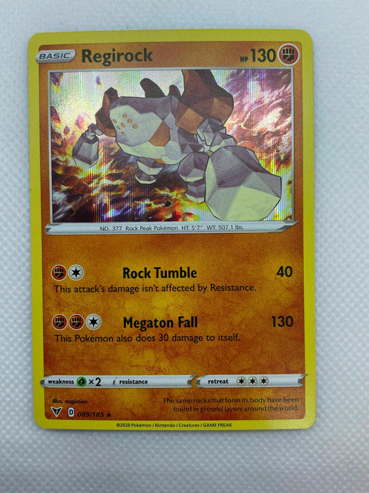 Pokémon Sword & Shield Vivid Voltage Regirock Rare Holo #089/185 NM