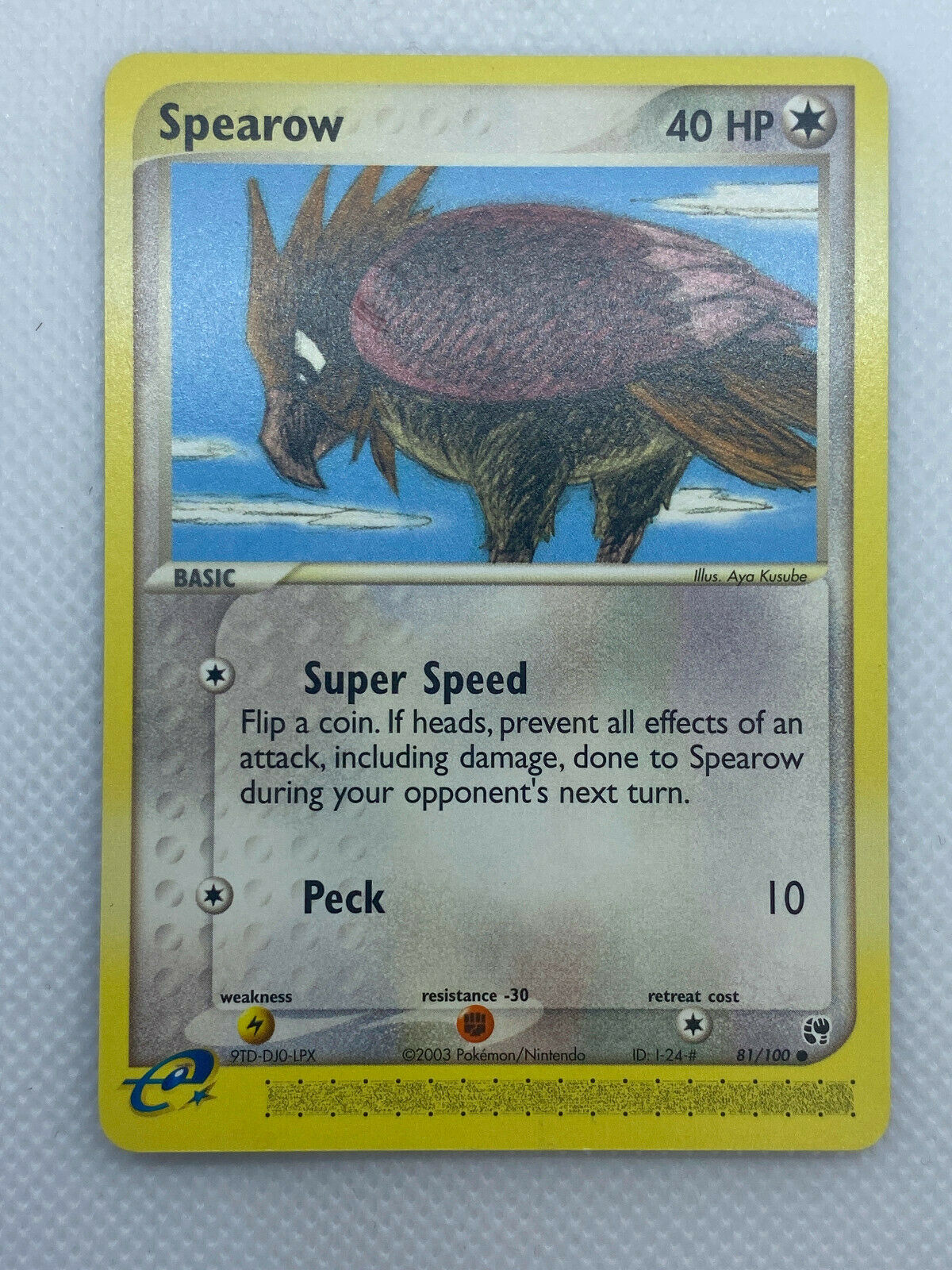 Pokémon Spearow E-Series EX Sandstorm 81/100 Common LP