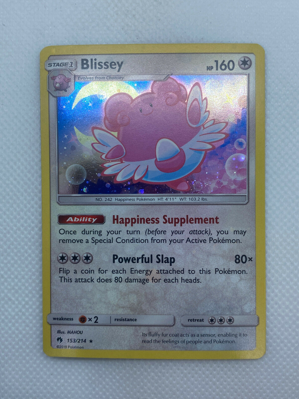 Pokémon TCG Sun & Moon: Lost Thunder Blissey Holo #153/214 NM