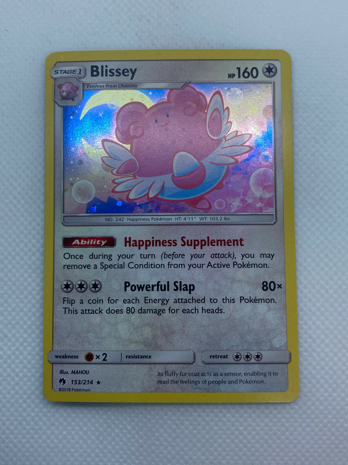 Pokémon TCG Sun & Moon: Lost Thunder Blissey Holo #153/214 NM