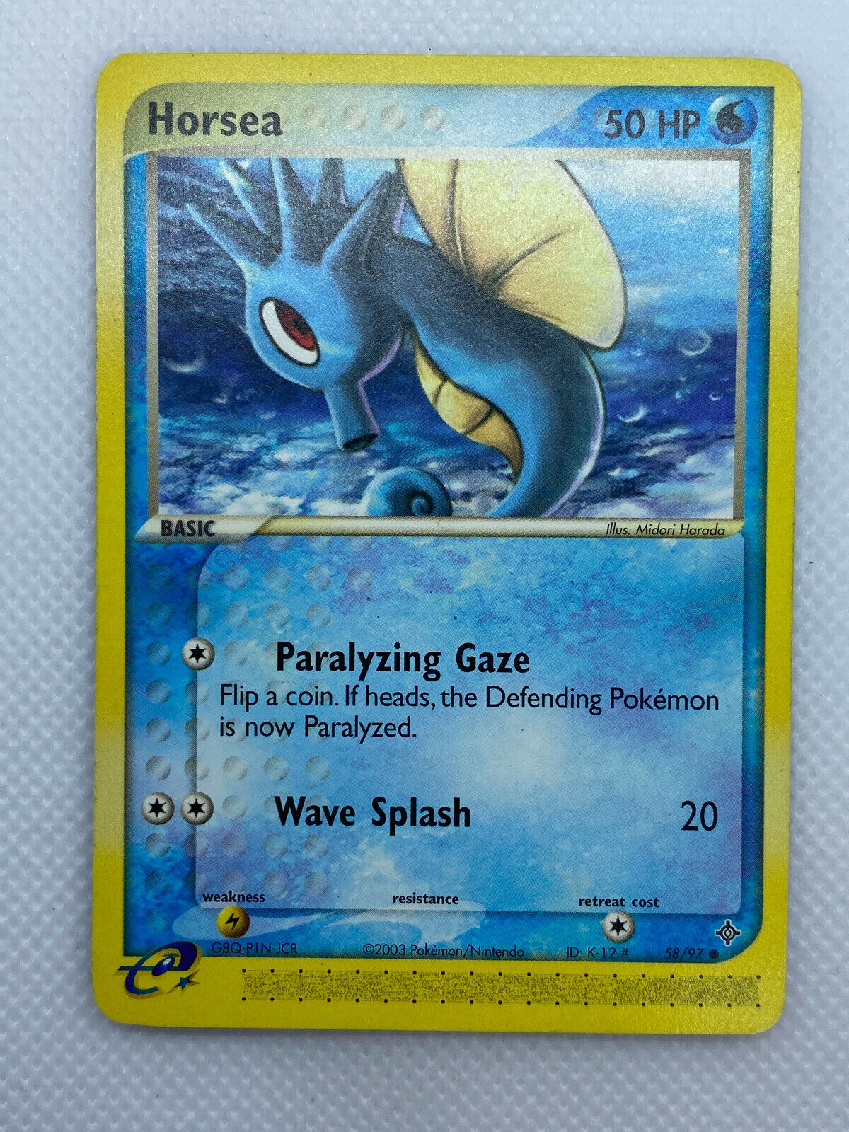 Pokémon Horsea E-Series EX Dragon 58/97 Common LP