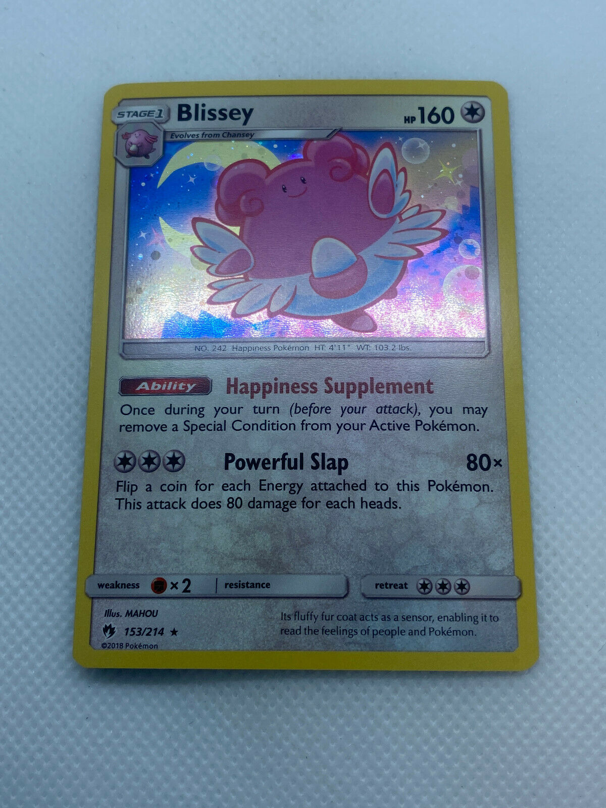 Pokémon TCG Sun & Moon: Lost Thunder Blissey Holo #153/214 NM