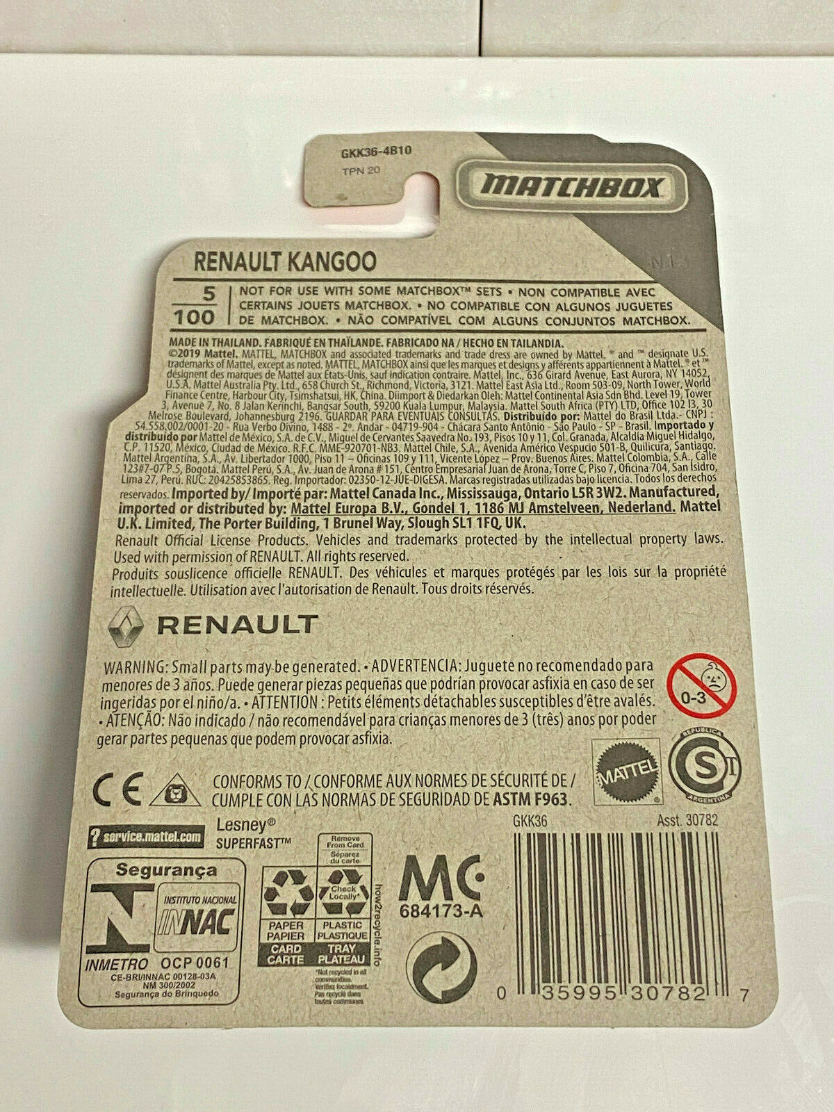 2020 Matchbox MBX City Renault Kangoo #5/100 NIP