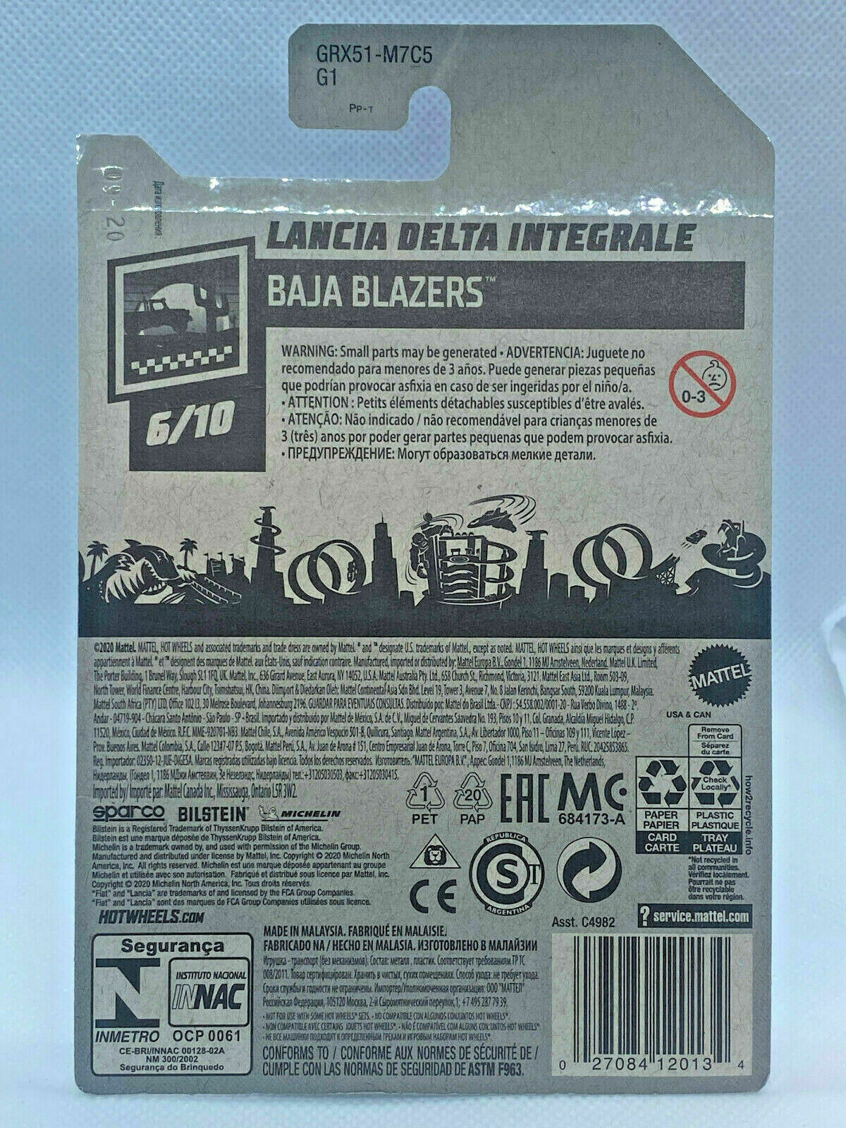 2021 Hot Wheels Baja Blazers #6/10 Lancia Delta Integrale #51/250 NIP