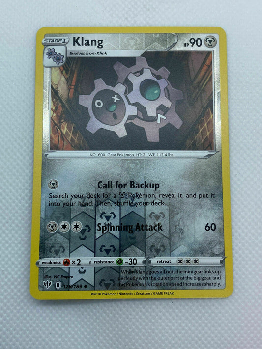 Pokémon Sword & Shield Darkness Ablaze Reverse HOLO Uncommon Klang #126/189