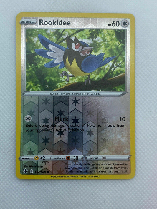 Pokémon Sword & Shield Darkness Ablaze Reverse HOLO Common Rokidee #154/189