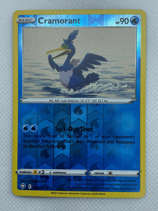 Pokémon Shining Fates Cramorant 028/072 Reverse Holo Uncommon NM FRESH PULL