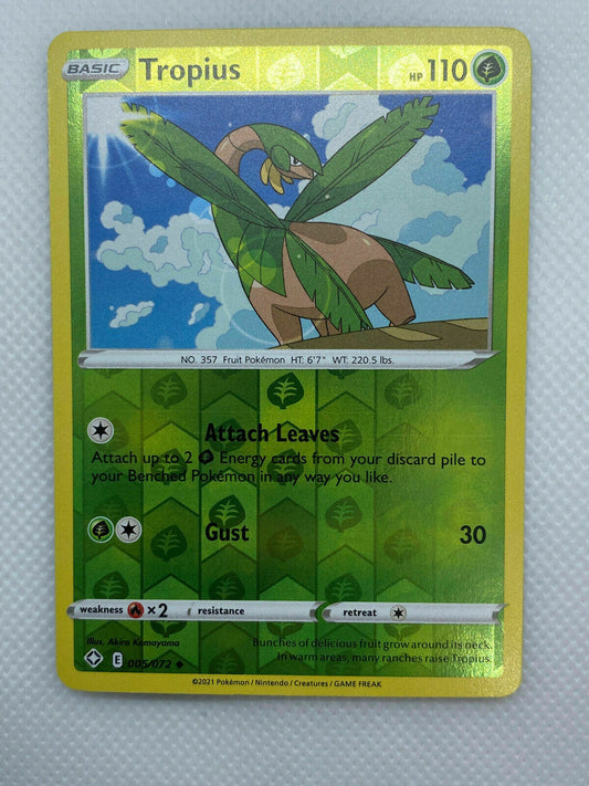 Pokémon Shining Fates Tropius 005/072 Reverse Holo Uncommon