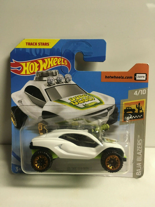 2019 Hot Wheels Baja Blazers 4/10 Dune Daddy 90/250 White RARE Short Card