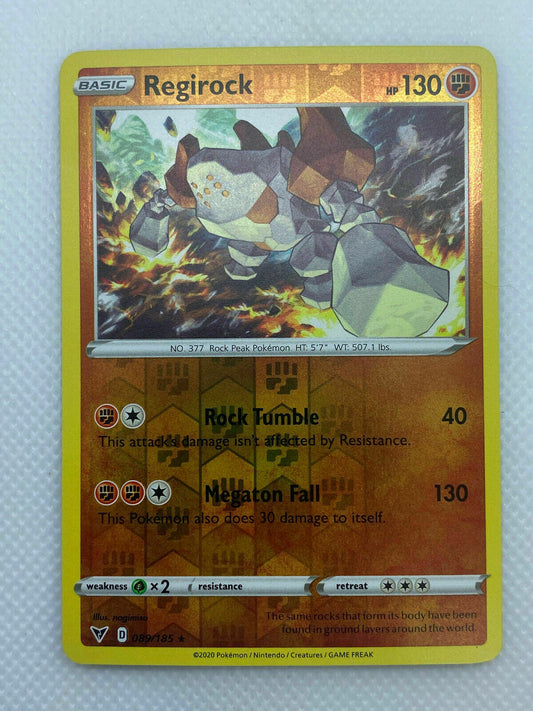 Pokémon Sword & Shield Vivid Voltage Regirock Reverse HOLO RARE #089/185 NM