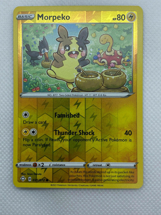 Pokémon Shining Fates Morpeko 035/072 Reverse Holo Common NM FRESH PULL