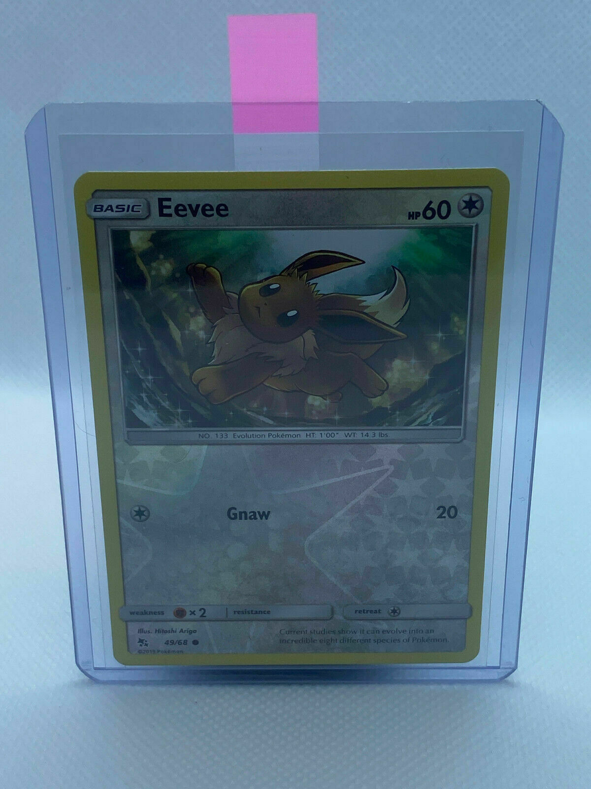 Pokémon Hidden Fates Reverse Holo Common Eevee #49/68 Fresh Pull Near Mint