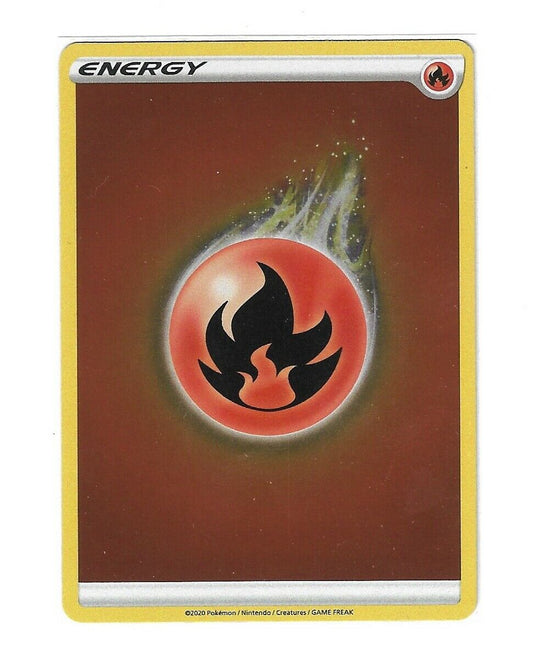 Pokémon Champion's Path Reverse HOLO Fire Energy NM FRESH PULL