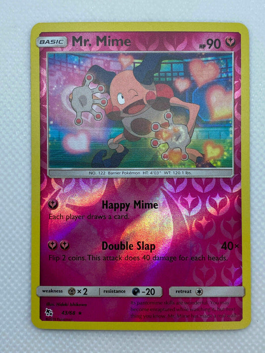 Pokémon Hidden Fates Reverse Holo RARE Mr.Mime #43/68 Fresh Pull Near Mint