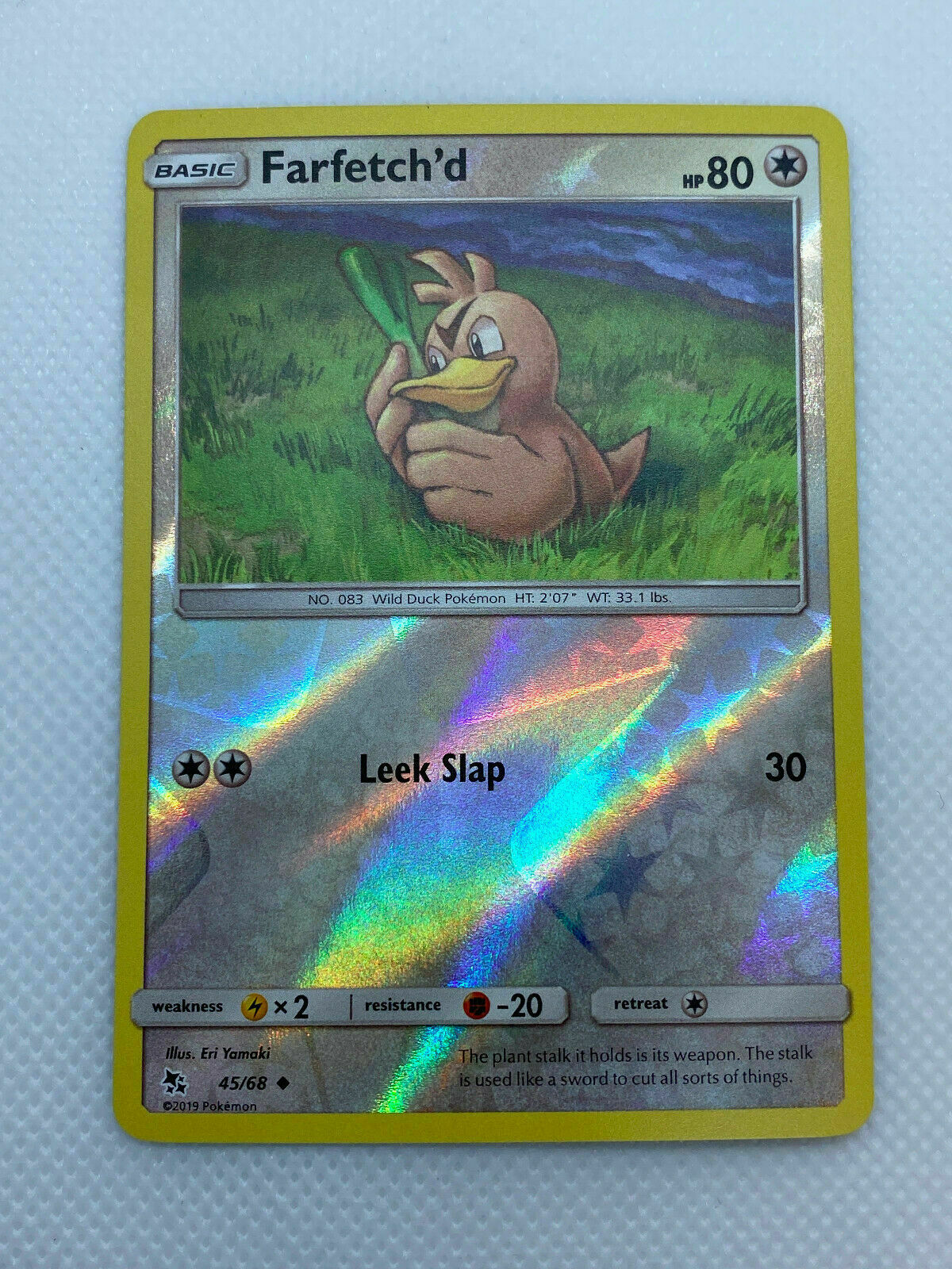 Pokémon Hidden Fates Reverse Holo Uncommon Farfetch'd #45/68 Near Mint