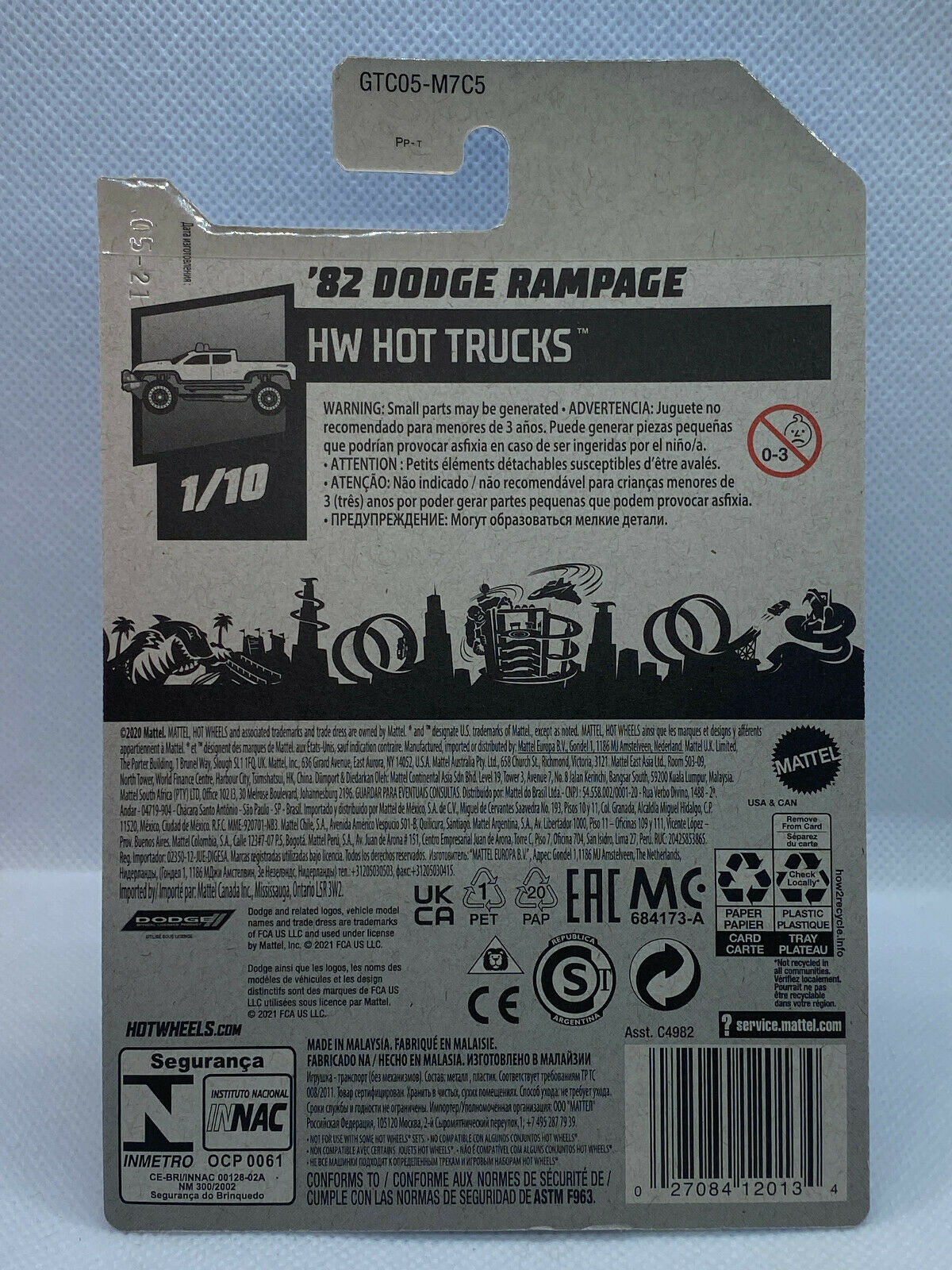 2021 Hot Wheels HW Hot Trucks #1/10 '82 Dodge Rampage #175/250