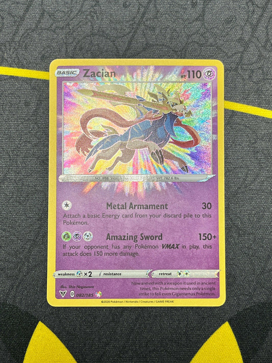 Pokémon (2020) Vivid Voltage Zacian Amazing Rare 082/185 NM