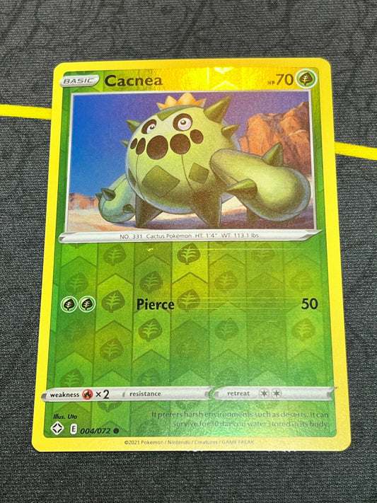 Pokémon Shining Fates Cacnea 004/072 Reverse Holo Rare NM FRESH PULL