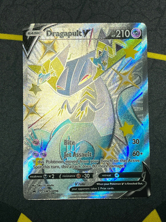 Pokémon Shining Fates Dragapult V HOLO RARE SWSH096 PROMO NM FRESH PULL