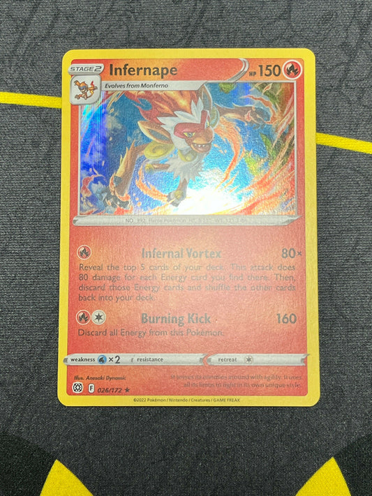 Pokémon Sword & Shield Brilliant Stars Infernape Holo Rare 026/172 NM