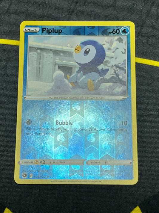 Pokémon Sword & Shield Brilliant Stars Piplup Reverse Holo Common 032/172 NM