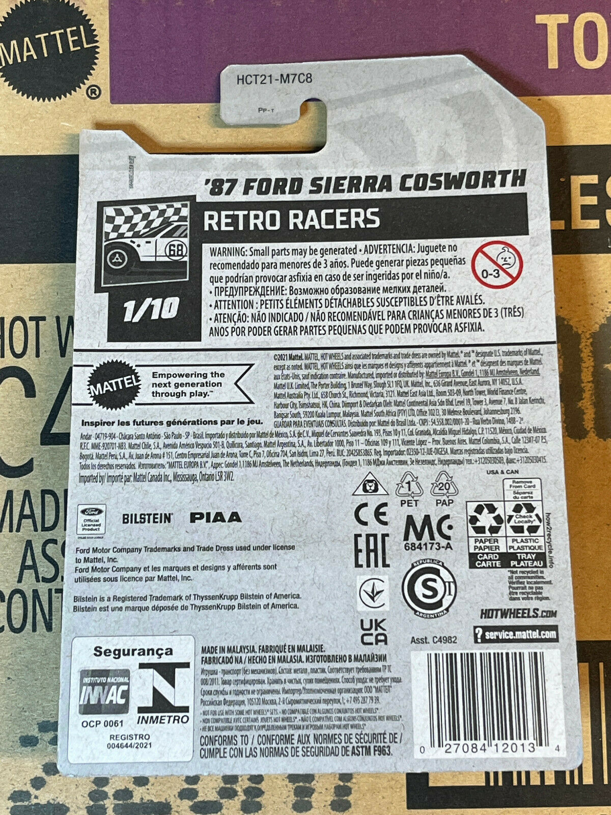 2022 Hot Wheels Retro Racers #1/10 '87 Ford Sierra Cosworth #33/250 NIP