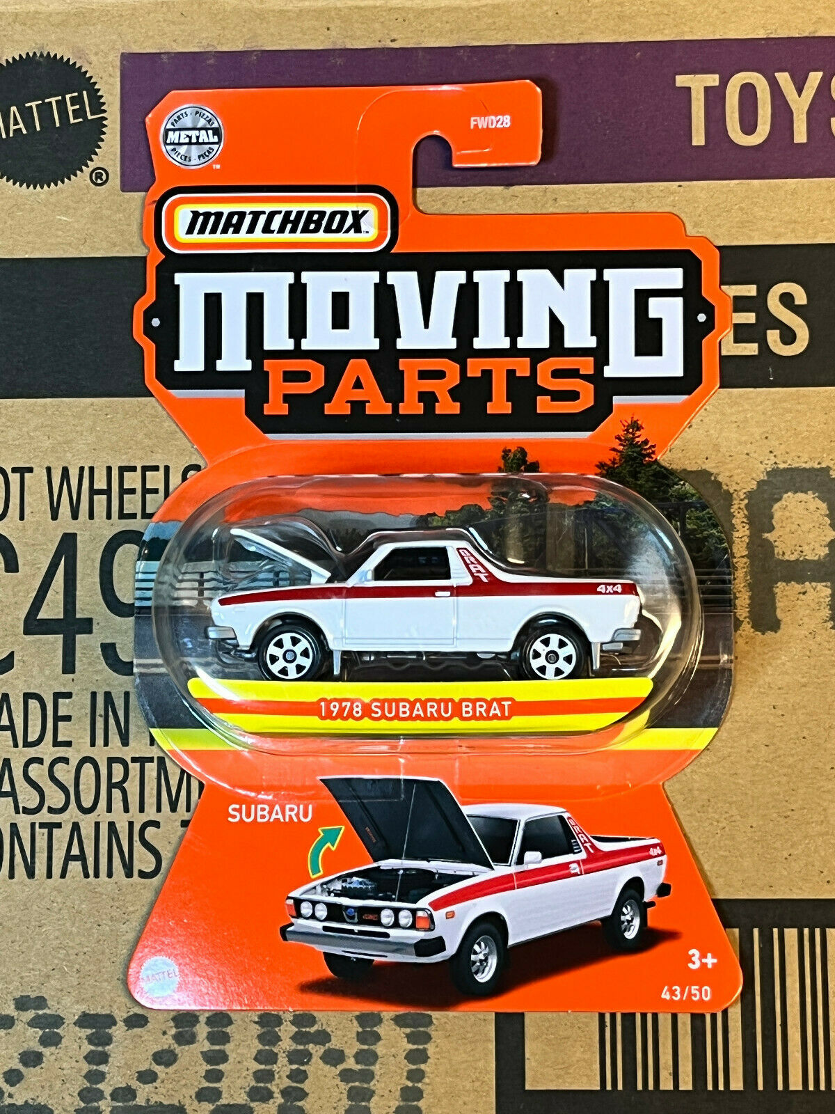 2022 Matchbox Moving Parts 1978 Subaru Brat Opening Hood NIP