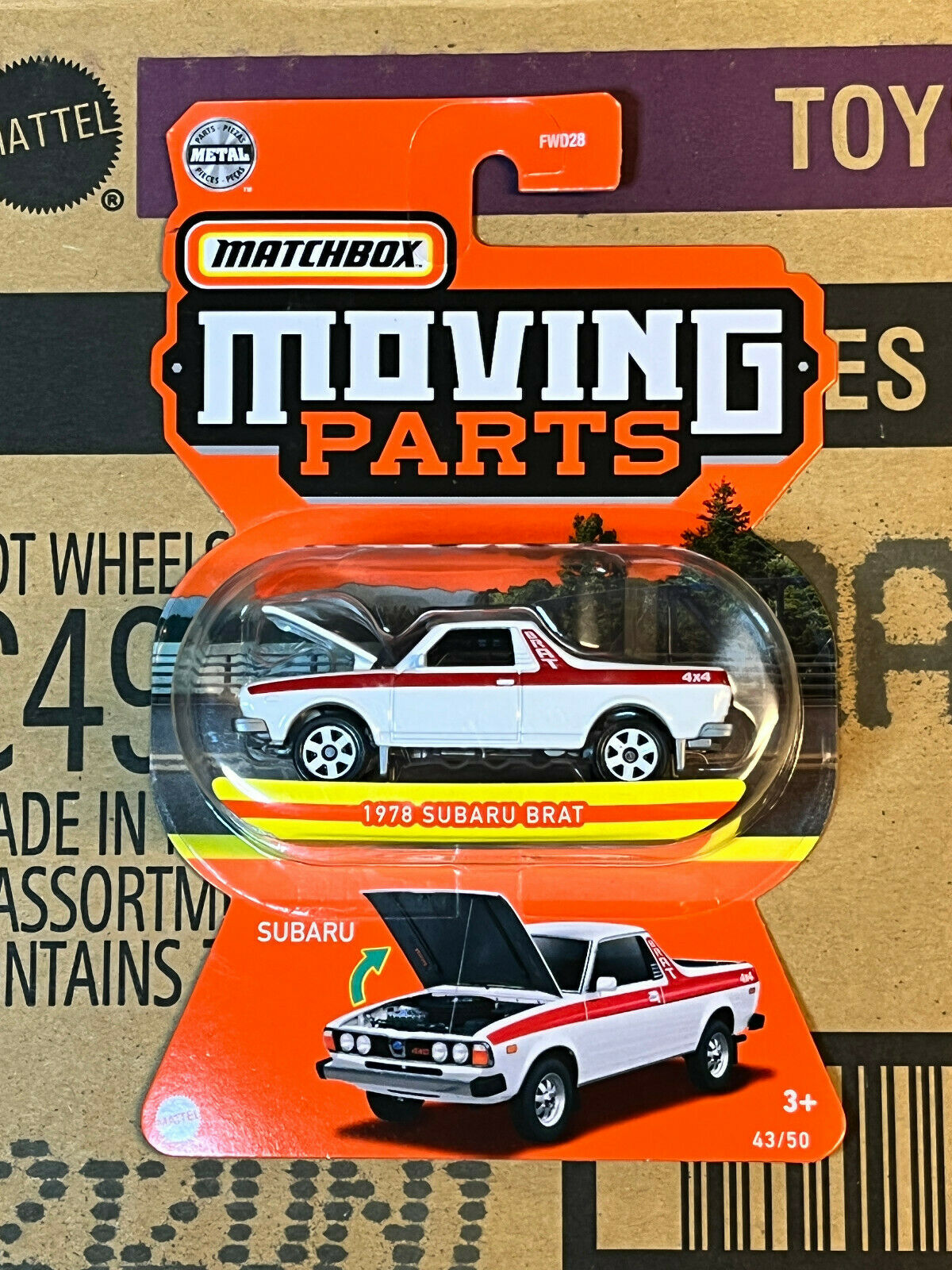 2022 Matchbox Moving Parts 1978 Subaru Brat Opening Hood NIP