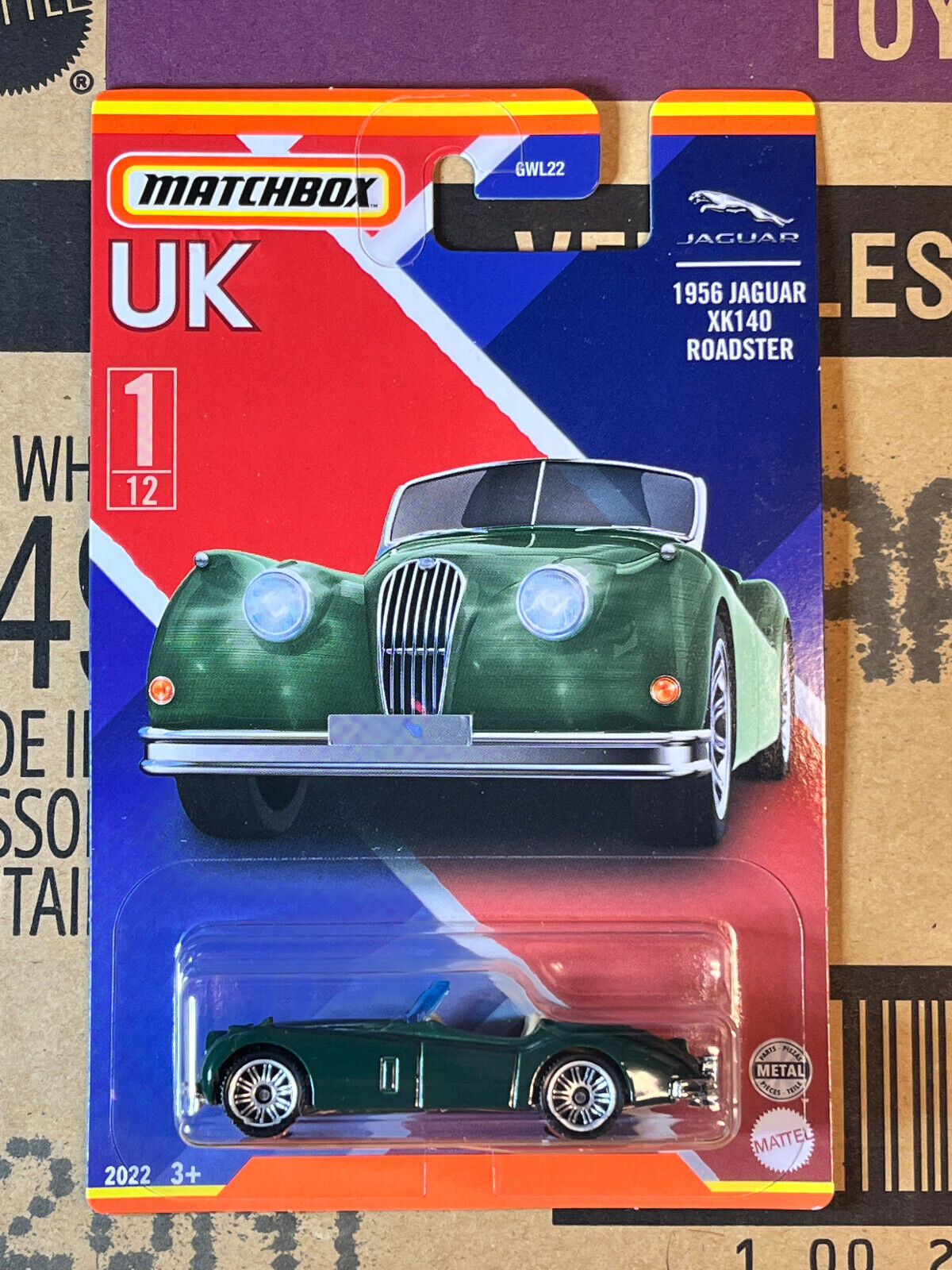 2021 Matchbox UK Series #1/12 1956 Jaguar XK140 Roadster NIP