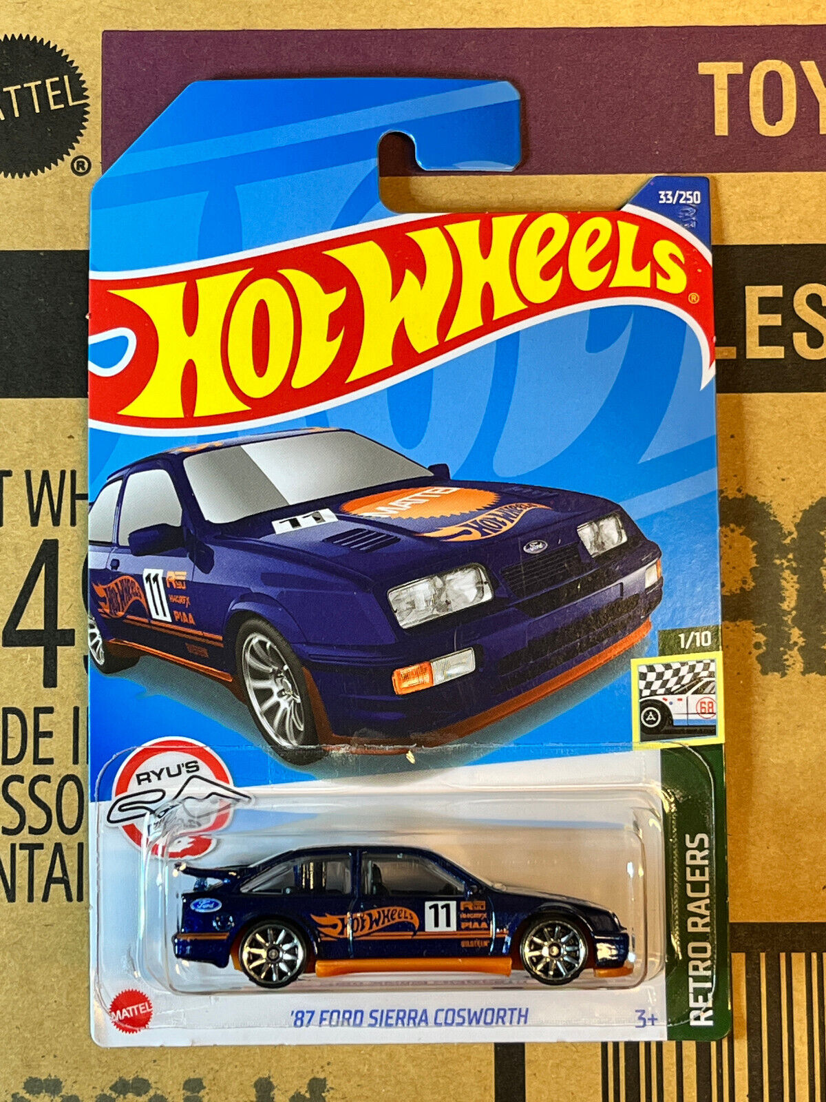 2022 Hot Wheels Retro Racers #1/10 '87 Ford Sierra Cosworth Blue #33/250
