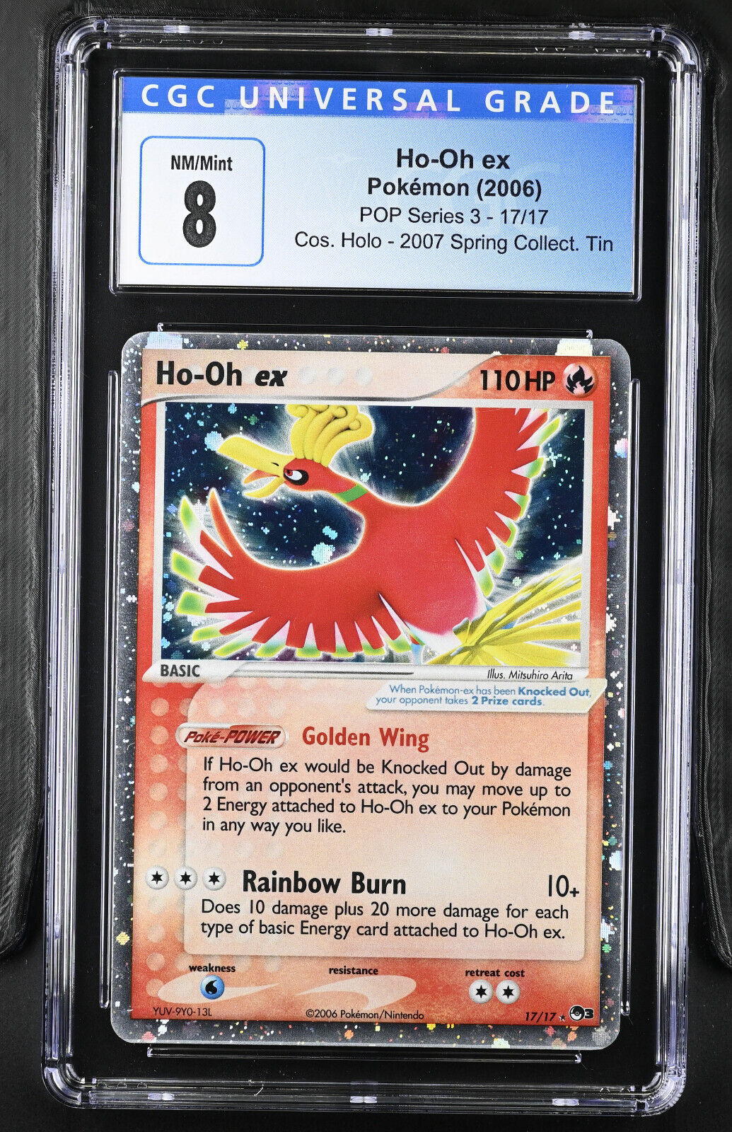 Pokémon (2006) Ho-Oh ex Cos. Holo POP Series 3 17/17 CGC 8 NM