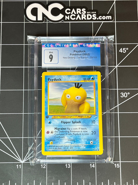 Pokémon (2002) Neo Destiny 1st Edition Psyduck 79/105 CGC 9 Mint