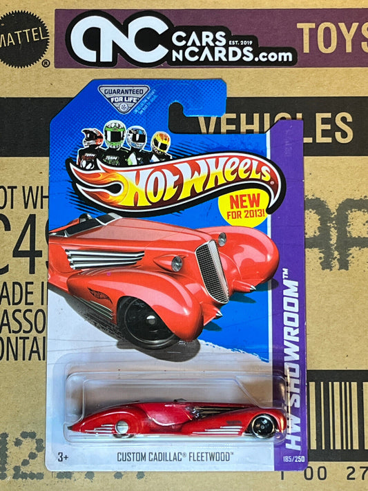 2013 Hot Wheels HW Showroom Custom Cadillac Fleetwood Red #185/250 NIP