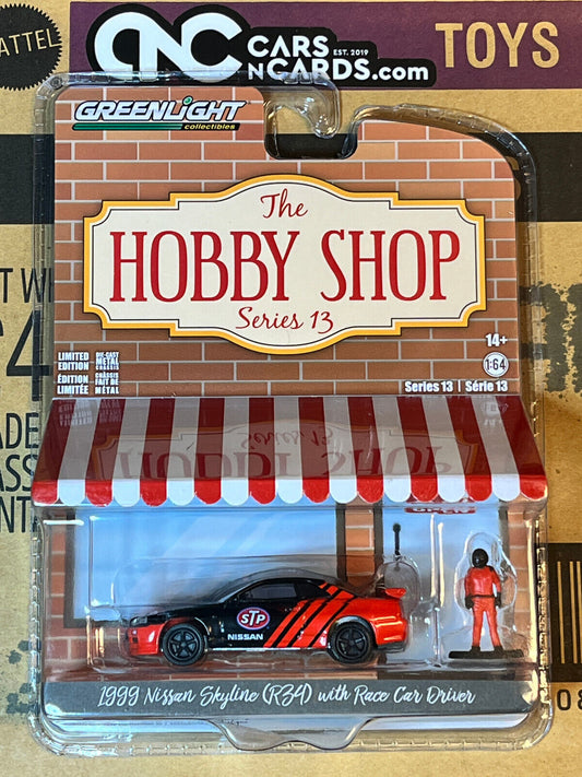 Greenlight The Hobby Shop Series 13 1999 Nissan Skyline (R34) W Race Car Driver