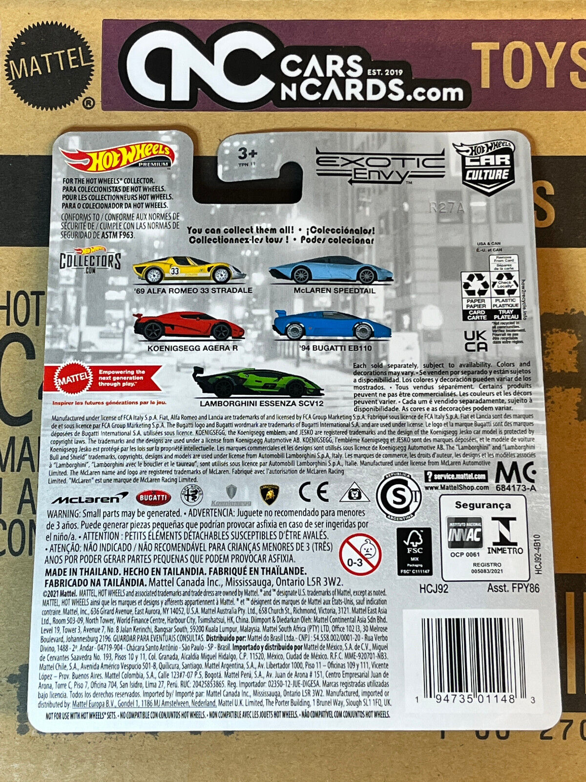 2023 Hot Wheels Premium Car Culture Exotic Envy McLaren Speedtail #2/5 NIP