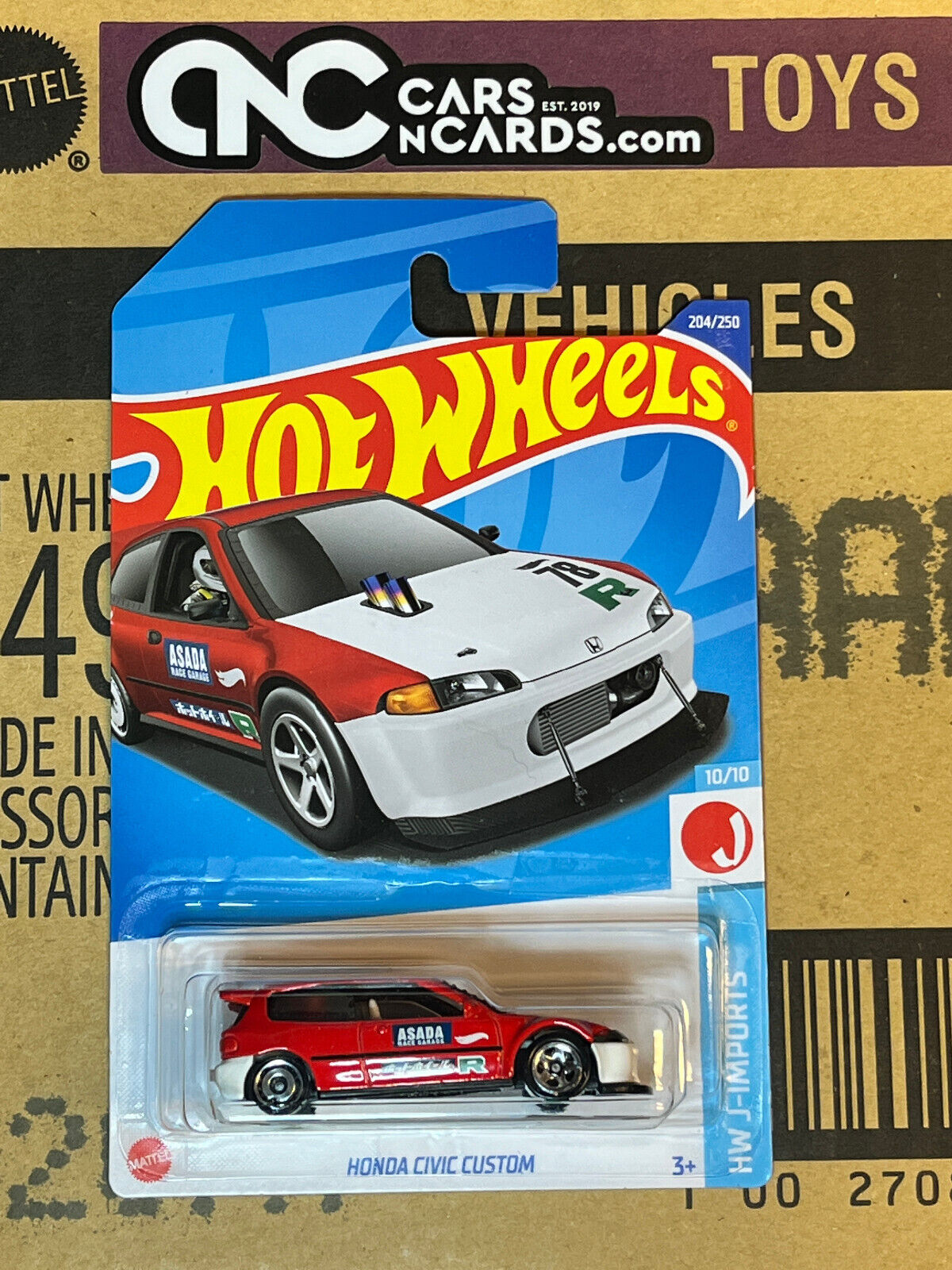 2022 Hot Wheels HW J-Imports #10/10 Honda Civic Custom Red NIP